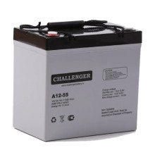 Стационарная свинцово кислотная AGM батарея Challenger A12-55А 12V 55Ah